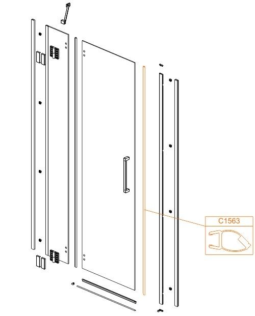 Uszczelka magnetyczna do drzwi Avantgard SANPLAST  | 660C15630000000