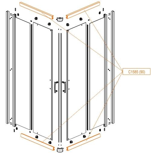Profil bieżnia prosty SANPLAST  | 660C15853800000