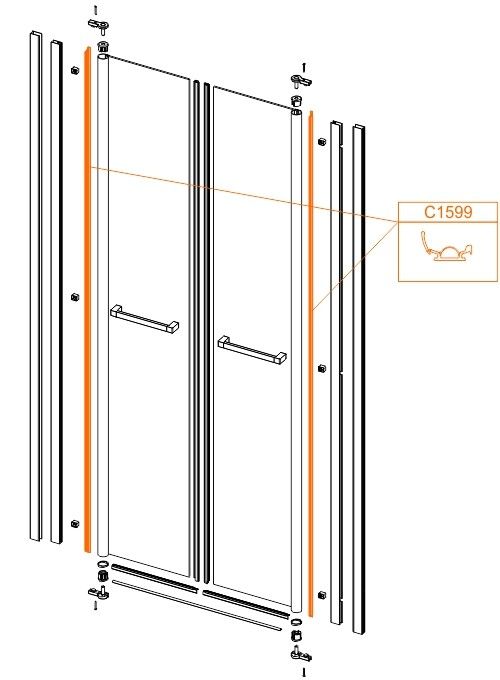 Uszczelka pionowa do DJ/PRII SANPLAST  | 660C1599