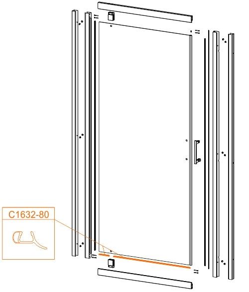 Uszczelka pozioma komplet okapowa SANPLAST | 660C1632