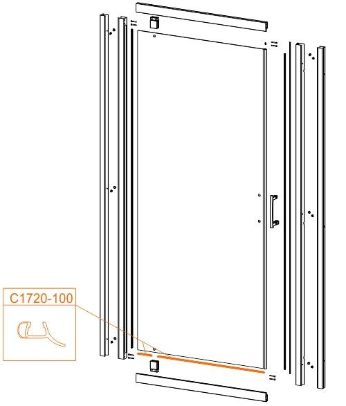 Uszczelka pozioma komplet okapowa SANPLAST | 660C1720