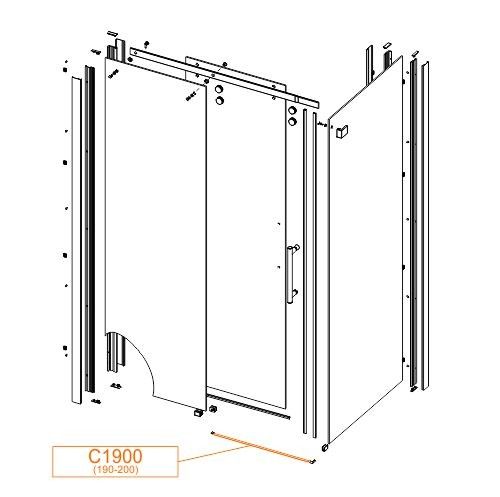 Próg prosty do D2/ALTII (190-200) aluminiowy SANPLAST | 660C19003800000