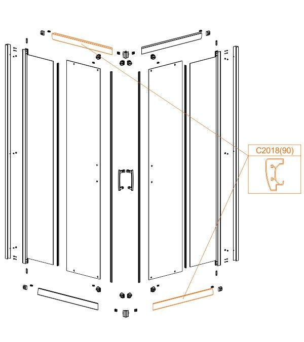 Profil poziomy prosty górny (L), dolny (P) SANPLAST | 660C20183800000
