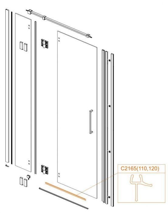 Uszczelka okapowa lewa SANPLAST | 660C2165