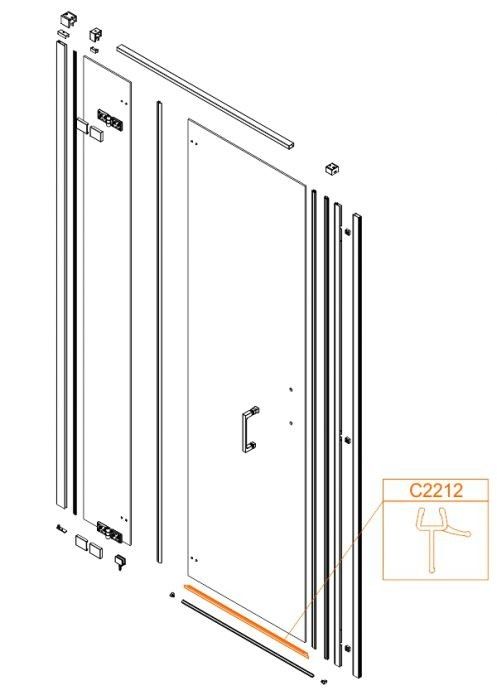 Uszczelka okapowa kabinowa SANPLAST | 660C2212