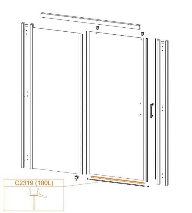Uszczelka dolna okapowa do drzwi SANPLAST | 660C2319