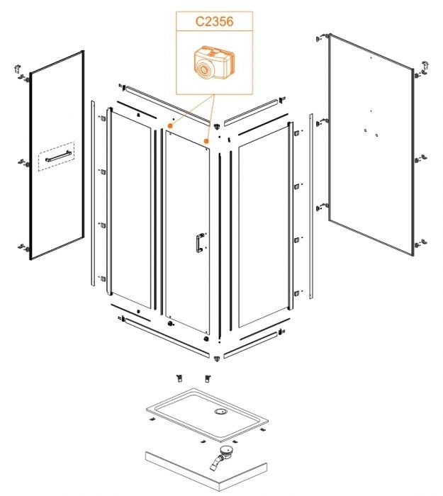 Rolka górna fi 24 kabinowa SANPLAST | 660C23563000000