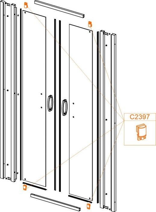 Zawias kompletny SANPLAST  | 660C23970100000
