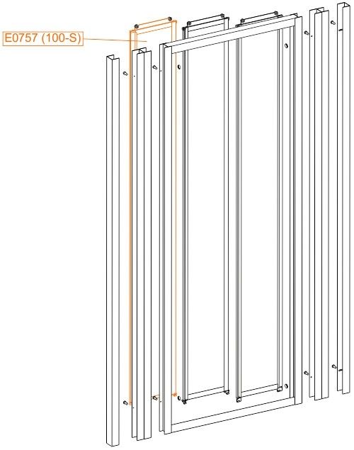 Element ruchomy zewnętrzny szkło hartowane SANPLAST | 660E0757