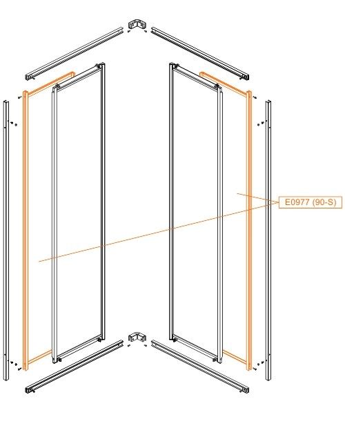 Szyba stała do KN-r/EKO-90-S szkło hartowane SANPLAST | 660E0977