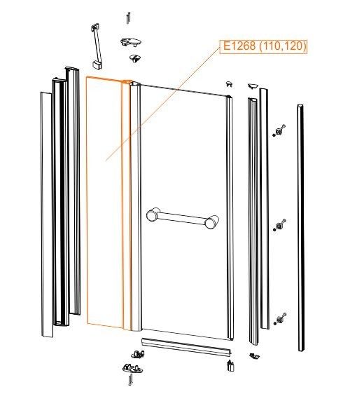 Ścianka stała do DJ2L-PRII/EX-110-S SANPLAST | 660E1268