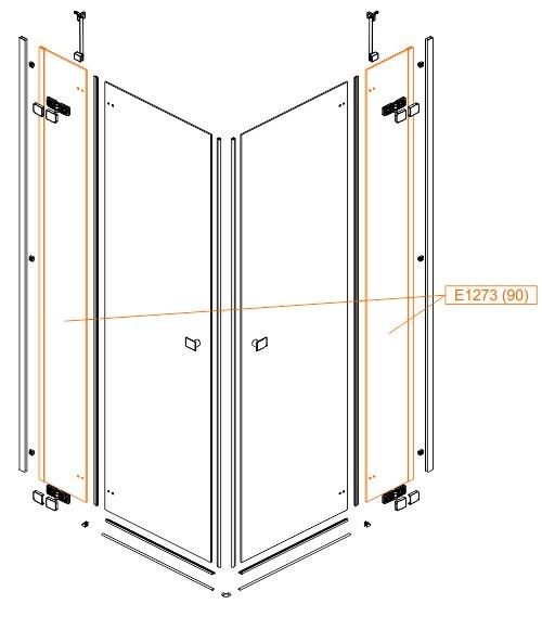 Element stały szkło hartowane SANPLAST | 660E1273