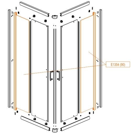 Szyba stała do KN/TX5-90 szkło hartowane SANPLAST | 660E13543840100