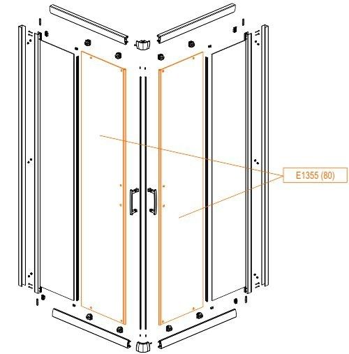 Element ruchomy do TX5-80 szkło hartowane SANPLAST | 660E13553823000