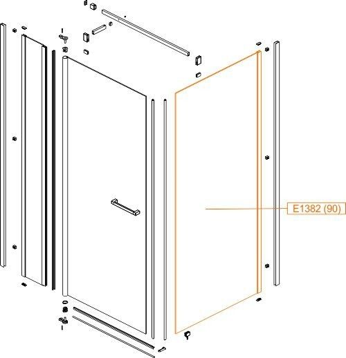 Element stały szkło hartowane SANPLAST | 660E13820140100