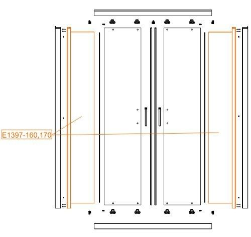 Element stały do kabin prysznicowych szkło hartowane SANPLAST | 660E13973823100