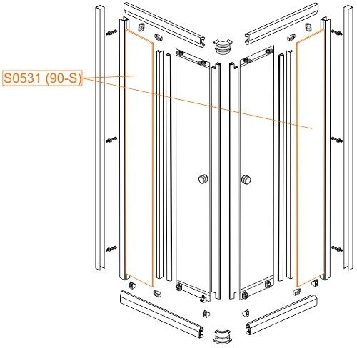 Szyba stała do KP4/ATX-80-S szkło hartowane SANPLAST | 660S0531