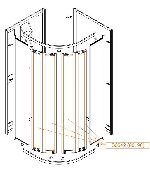 Szyba do KP6/ZDPlus-90 szkło hartowane SANPLAST | 660S0642