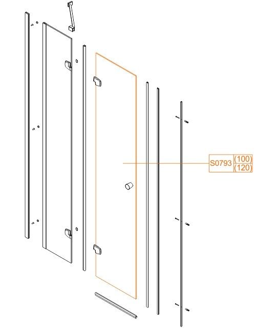 Szyba do DJ2L(P)/AVII/EX 100 szkło hartowane SANPLAST  | 660S0793