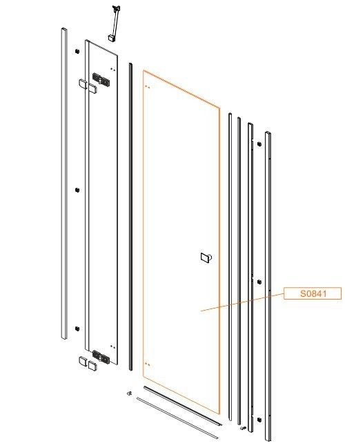 Szyba do KN4/FREE-S-80/90 szkło hartowane SANPLAST | 660S0841 0040100