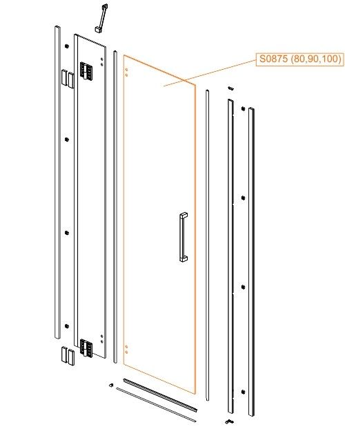 Szyba do KN4/AVIV-100-S szkło hartowane SANPLAST | 660S0875