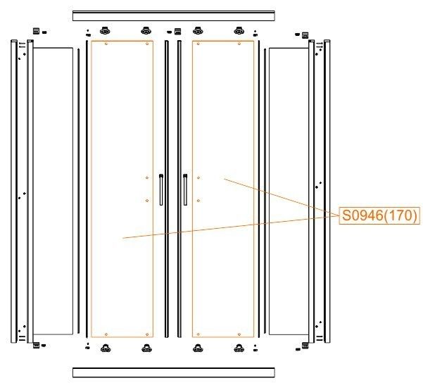 Szyba 80/100 cm drzwiowa szkło hartowane SANPLAST  | 660S0946