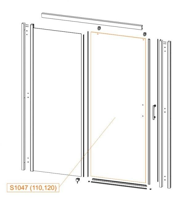 Szyba drzwiowa szkło hartowane SANPLAST | 660S10470040100