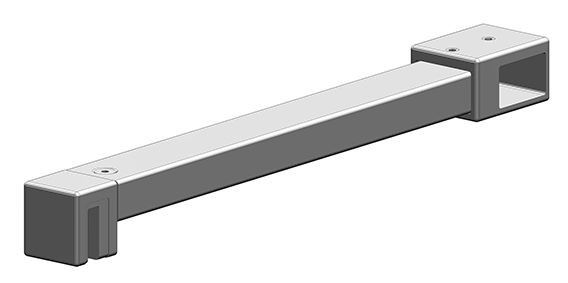 Wspornik przelotowy płaski 1200 mm SANPLAST | 661A00543800000 #2