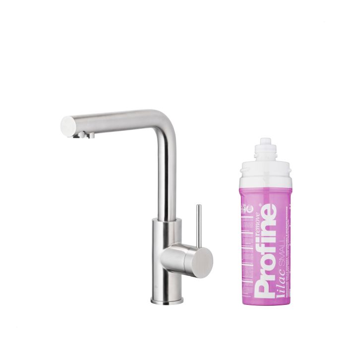 Bateria zlewozmywakowa stojąca z funkcją filtracji wody, filtr LILAC S ARMATURA KRAKÓW DUERO PURE BASIC ze stali nierdzewnej inox  | 662391522