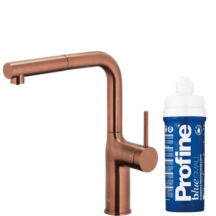 Bateria kuchenna filtrująca ARMATURA KRAKÓW DUERO PURE MOVE brushed rose gold  | 662342434