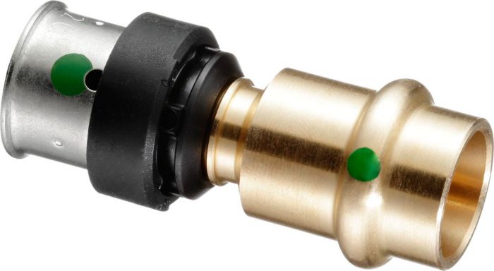 Złączka przejściowa z SC‑Contur z brązu przyłącze zaprasowywane 16 x 15 mm Smartpress 6713P