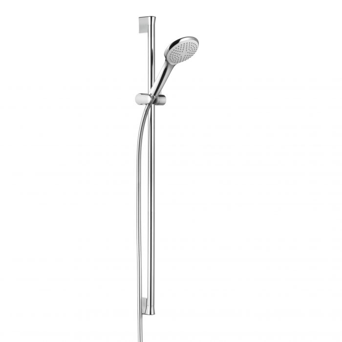 Zestaw prysznicowy KLUDI FRESHLINE 900 mm chrom zawiera: pręt ścienny, rączka natrysku, wąż natryskowy 1600 mm, elementy mocujące, sitko | 678400500