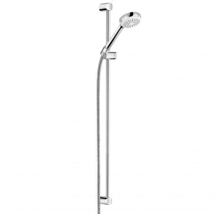 LOGO 1S zestaw prysznicowy 900 mm chrom zawiera: pręt ścienny 900 mm, rączkę natrysku i wąż LOGOFLEX 1600 mm