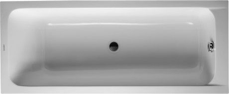 Wanna akryl sanitarny prostokątny DURAVIT D-Code 1700 700 x 400 mm biały alpin z 1 ukośnym oparciem, odpływ centralny | 700097000000000
