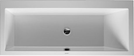Wanna akryl sanitarny prostokątny DURAVIT Vero 1700 750 x 460 mm biały alpin z 1 ukośnym oparciem | 700134000000000
