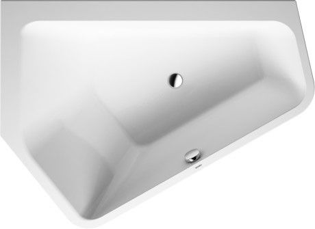 Wanna akryl sanitarny narożna DURAVIT Paiova 5 1770 1300 x 440 mm biały alpin z 2 różnymi ukośnymi oparciami, z bezszwową obudową akrylową i nóżkami | 700394000000000