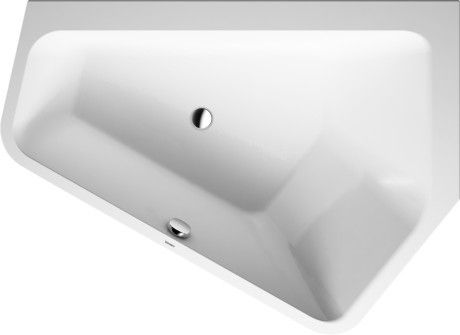Wanna akryl sanitarny narożna DURAVIT Paiova 5 1770 1300 x 440 mm biały alpin z 2 różnymi ukośnymi oparciami, z bezszwową obudową akrylową i nóżkami | 700395000000000