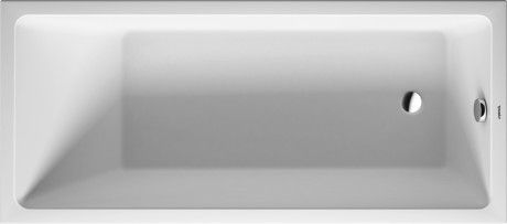 Wanna akryl sanitarny prostokątny DURAVIT Vero Air 1700 750 x 460 mm biały alpin z 1 ukośnym oparciem | 700412000000000