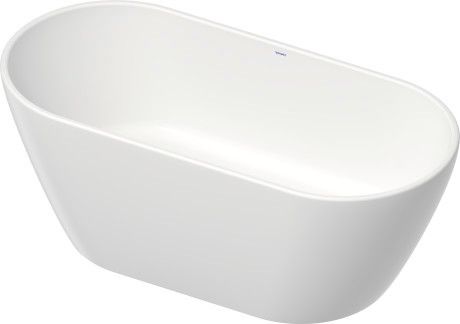 Wanna akryl sanitarny DuraSolid® owalny DURAVIT D-NEO 1600 750 x 475 mm biały alpin z 2 oparciami ukośnymi, pojemność 295 l | 700486000000000