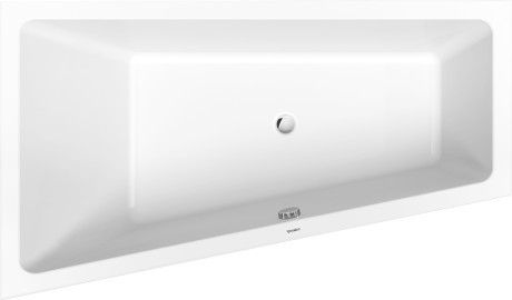 Wanna akryl sanitarny trapezowy DURAVIT DuraStyle Basic 1700 1000 x 480 mm biały alpin do zabudowy, z jednym ukośnym oparciem | 700508000000000