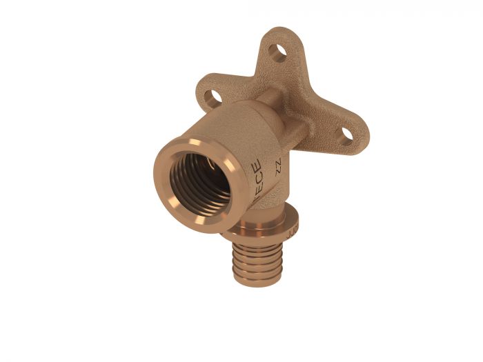 Kolano z brązu naścienne zaciskane TECEflex 20 (18) mm x 1/2" GW