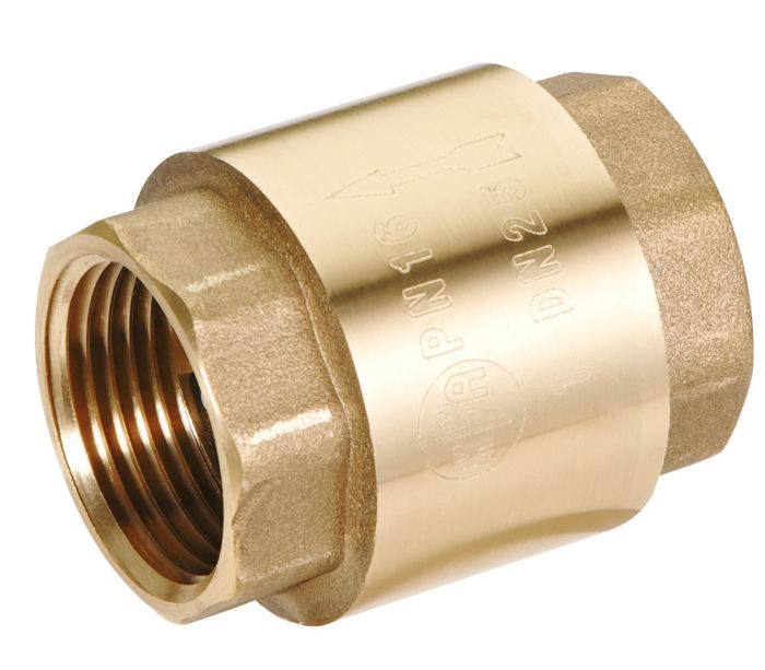 Zawór wodny zwrotny, pełnoprzelotowy grzybek zamykający GW x GW 3/4" PN 16