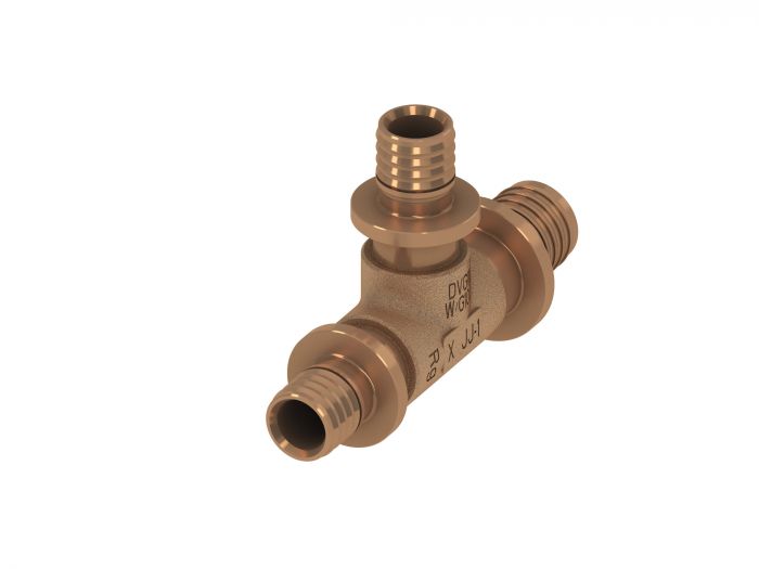 Trójnik z brązu 90° redukcyjny TECEflex 20 (18) x 16 x 20 (18) mm