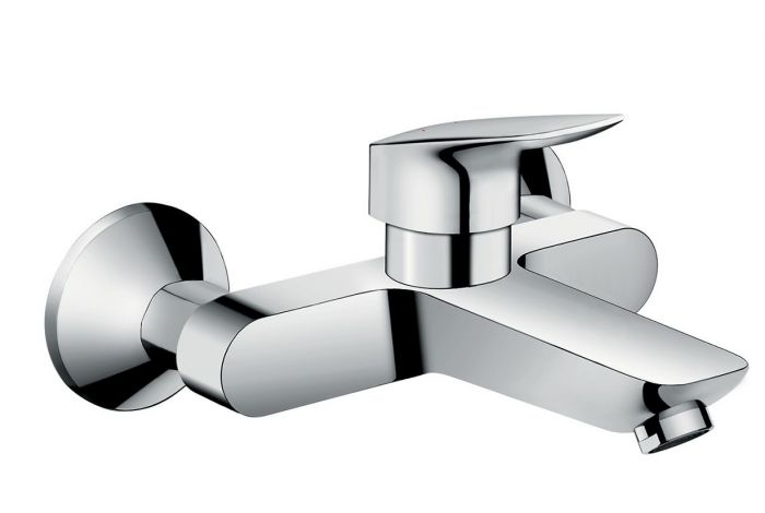 Bateria umywalkowa ścienna HANSGROHE Logis 1-uchwytowa 2-otworowa chrom zawiera: węże przyłączeniowe G ½ | 71225000