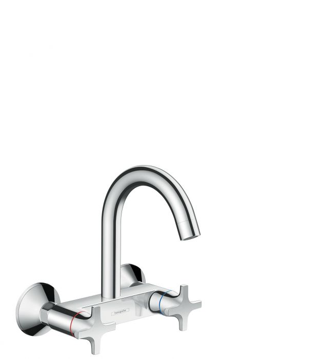Bateria kuchenna ścienna HANSGROHE Logis Classic 2-uchwytowa 2-otworowa chrom | 71286000