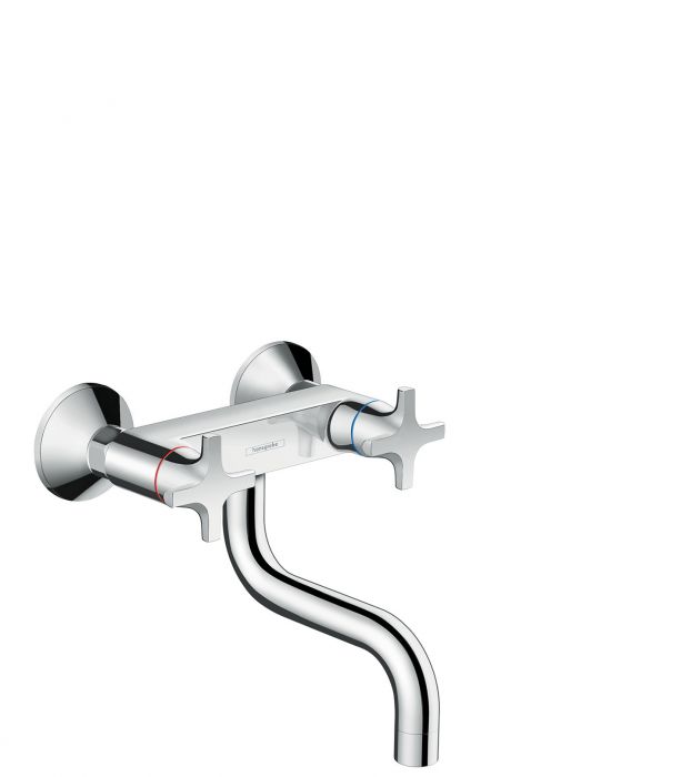 Bateria kuchenna ścienna HANSGROHE Logis Classic 2-uchwytowa 2-otworowa chrom | 71287000