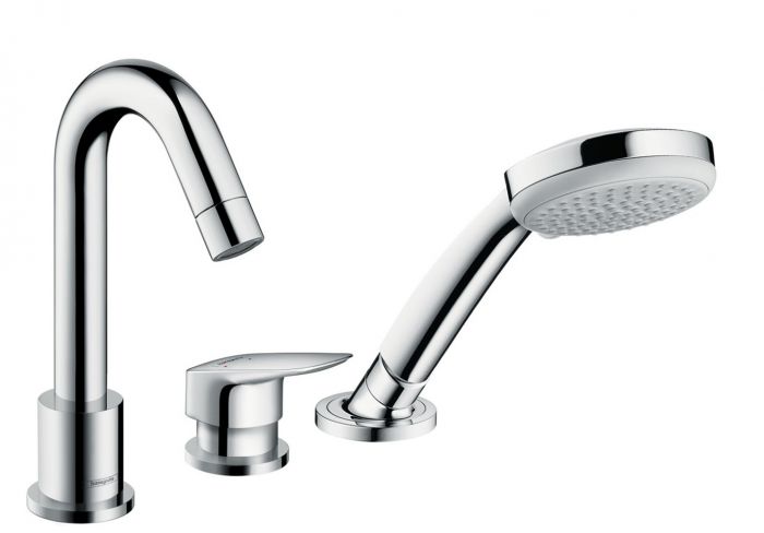 Element zewnętrzny HANSGROHE Logis baterii wannowej 3-otworowej, 1-uchwytowej montowanej na brzegu wanny chrom  | 71310000