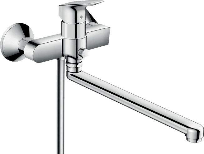 Bateria wannowa ścienna HANSGROHE Logis 1-uchwytowa 2-otworowa chrom z długą wylewka  | 71402000