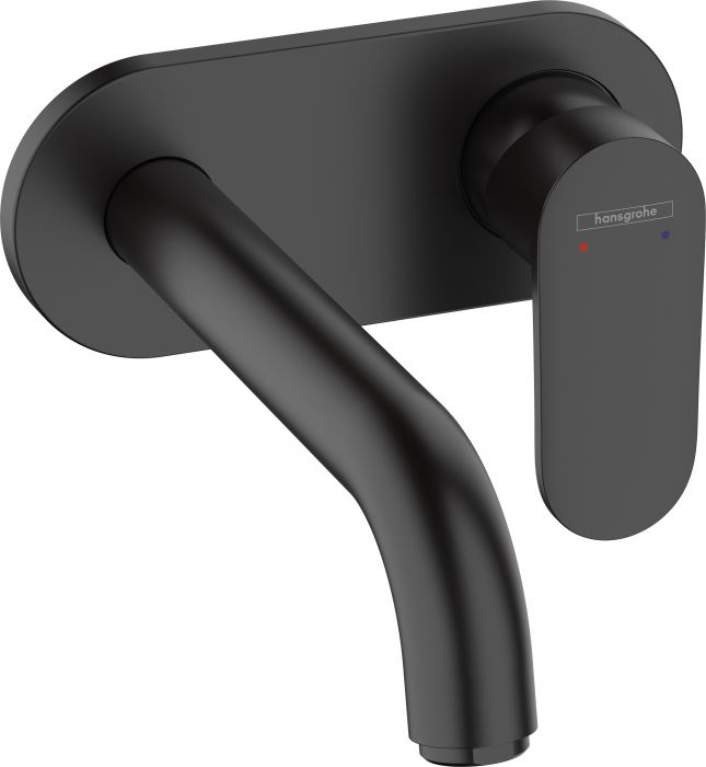 Bateria umywalkowa ścienna HANSGROHE Vernis Blend 1-uchwytowa czarna matowa | 71576670