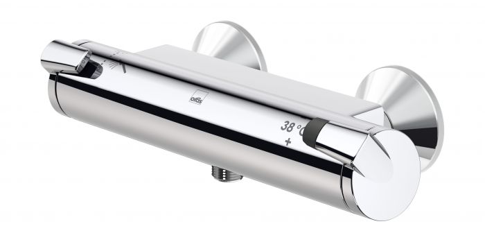 Bateria natryskowa do montażu naściennego termostatyczna ORAS OPTIMA 2-uchwytowa chrom | 7160U